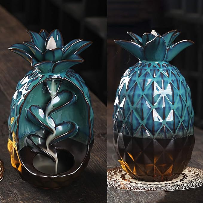 Ceramic Pineapple Incense Burner