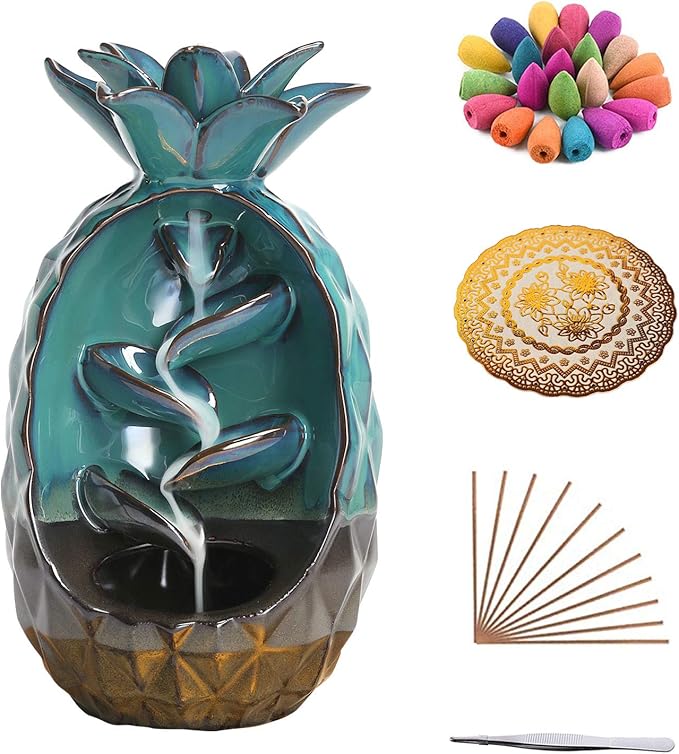 Ceramic Pineapple Incense Burner