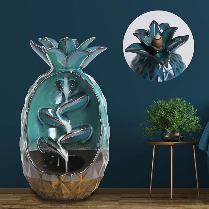 Ceramic Pineapple Incense Burner