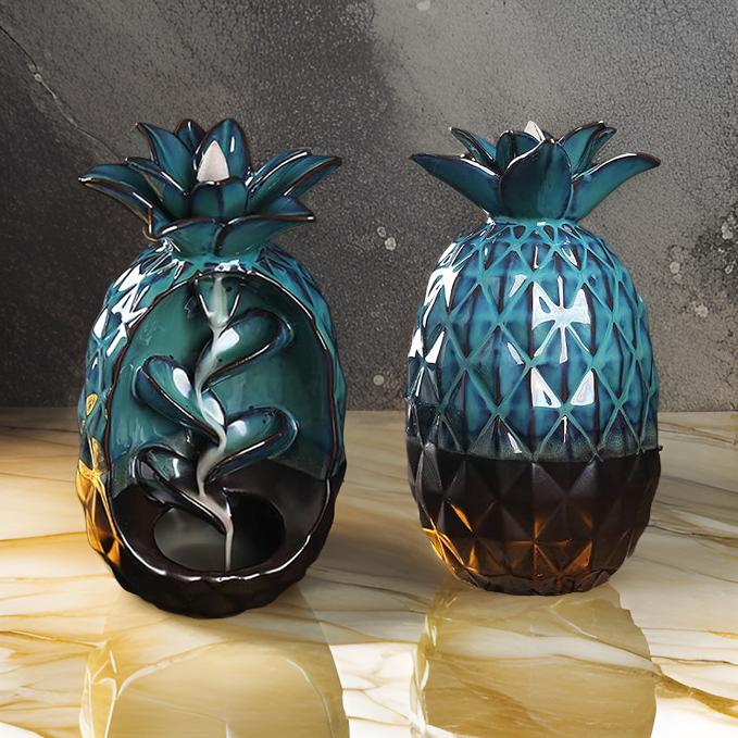 Ceramic Pineapple Incense Burner
