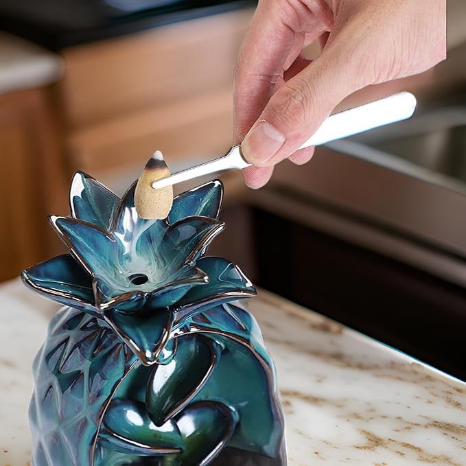 Ceramic Pineapple Incense Burner