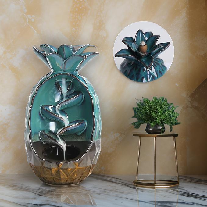 Ceramic Pineapple Incense Burner