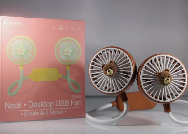 Hands-Free Neck Cooling Fan | 2-Speed Modes | USB-C Rechargeable